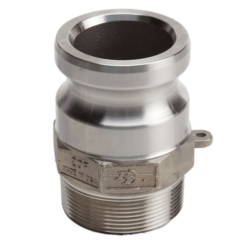 Stainless Steel 2 Male Camlock Fitting X 2 Male BSP Thread USA