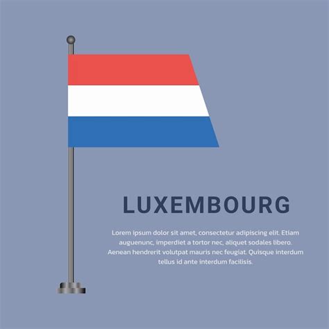 Ilustraci N De La Plantilla De La Bandera De Luxemburgo Vector Premium