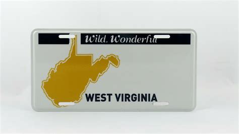 West Virginia State Us Usa License Plate Custom Number Plate Embossed Customizable Alu Made In