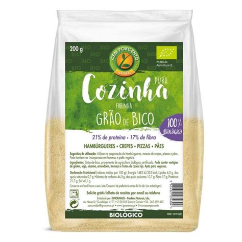 Cem Porcento Cozinha Pura Farinha Gr O De Bico Bio G Kuantokusta