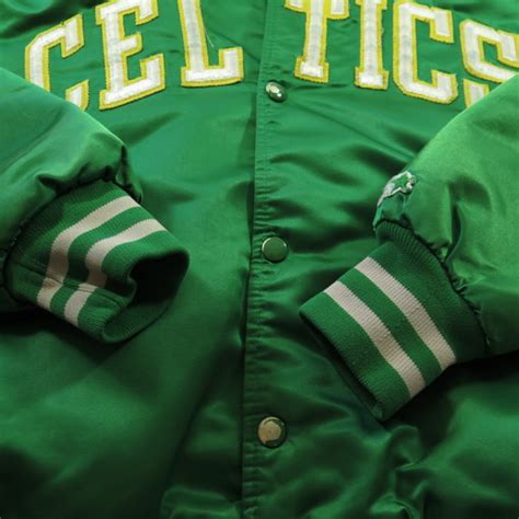 Vintage 80s Boston Celtics Starter Jacket M NBA Basketball Nylon Satin