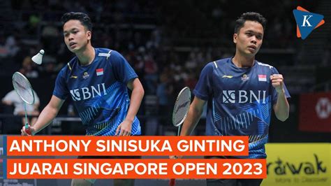 Anthony Ginting Juarai Singapore Open Patahkan Rekor Tahun