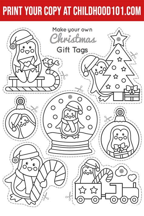 Make Your Own Christmas Gift Tags for Kids: Free Printable