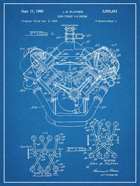 Supercharged V8 Engine Schematics