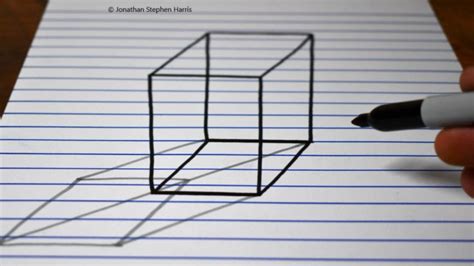 How to Draw a 3D Cube | Easy Trick Art Drawing For Beginners ...