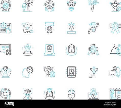 Professional Coaching Linear Icons Set Guidance Mentorship