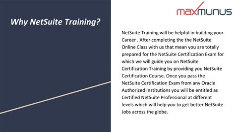 Ppt Netsuite Training By Maxmunus Powerpoint Presentation Free