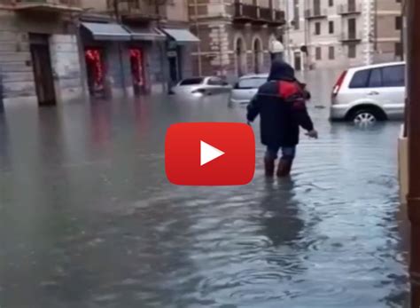 Meteo Cronaca Diretta Video Sicilia Nubifragio A Licata Situazione