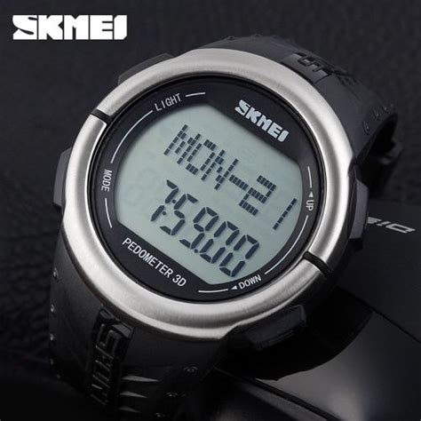 Skmei Pedometer Digital Sports Watch Heart Rate Monitor Fashion Casual