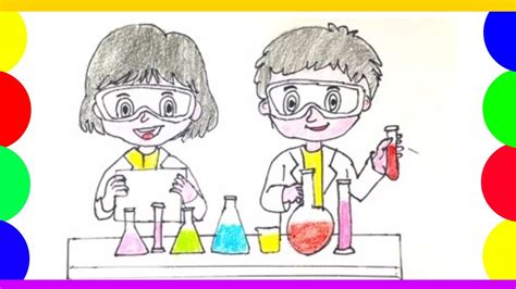 How To Draw A Science Lab Easy Step By Step Youtube