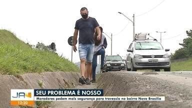 Jornal do Almoço Joinville Seu Problema é Nosso moradores do Nova