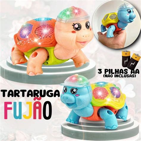 Brinquedo Tartaruga Fuj O El Trico Som Luz E Movimento Carangueijo