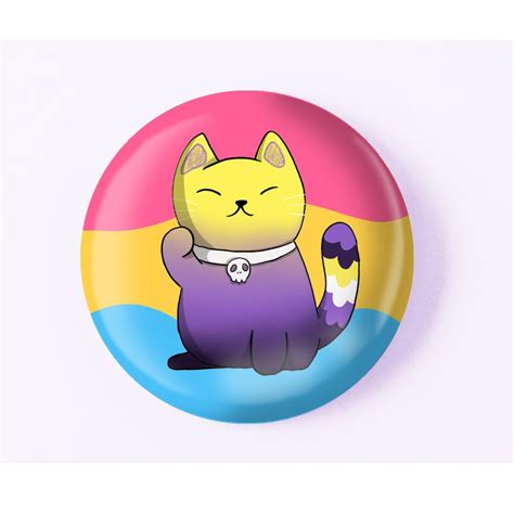 Nonbinary Enby Pansexual Pan Cat Pin Demigirl Pride Flag Gay Pride Lgbtq Pins Etsy