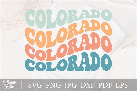 Colorado Svg Wavy Design Graphic By Smart Crafter · Creative Fabrica