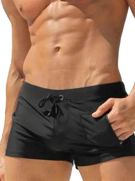 Plus Size Mens Solid Swimming Trunks Quick Dry Breathable Temu