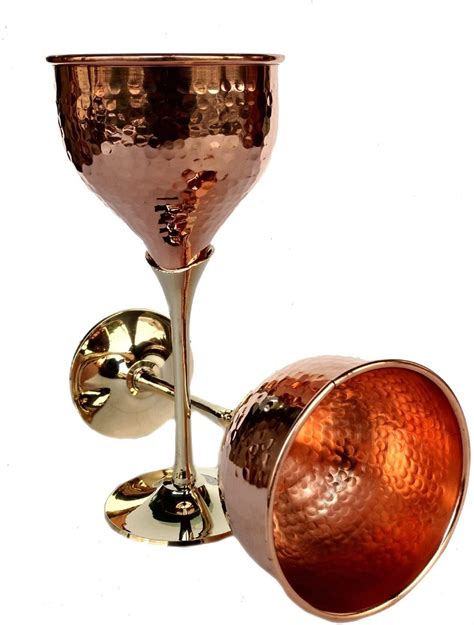 Pure Copper Wine Glass Wine Whisky Cocktail Goblet Tableware Etsy