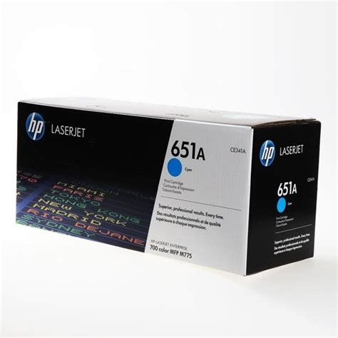 Hp Toner Cartridge Ce341a Standard Capacity No 651a Cyan Ergonautapl