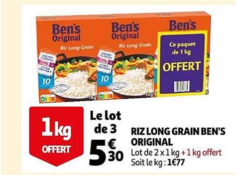 Promo Riz Long Grain Ben S Original Chez Auchan ICatalogue Fr