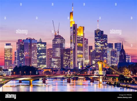 Frankfurt Germany Skyline On The Main River Stock Photo Alamy