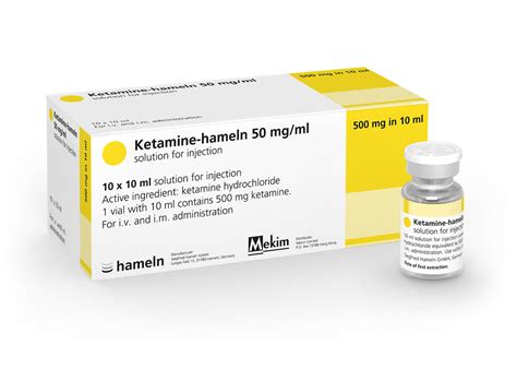 Hk Ketamine Mg Ml Mg In Ml Hameln Pharma