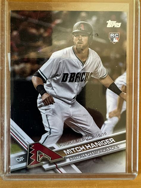 Topps Update Us Mitch Haniger Rookie Debut Card Rc Diamondbacks