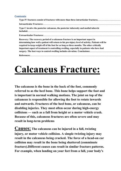 Calcaneus fracture | DOCX