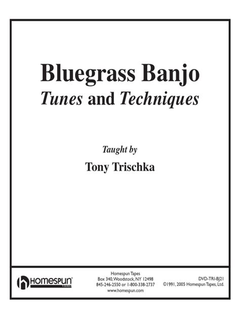 Tony Trischka Bluegrass Banjo Tunes And Techniques Booklet Pdf Pdf