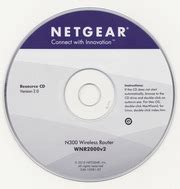 Netgear Resource CD N300 Wireless Router WNR2000v2 Version 2 0