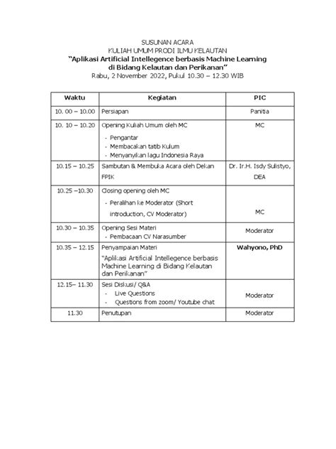 Berita Acara Kuliah Umum Ai Pdf