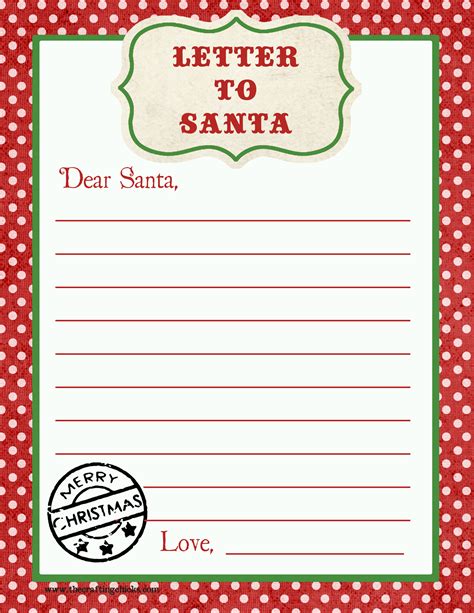 Free Printable Letters From Santa To Children