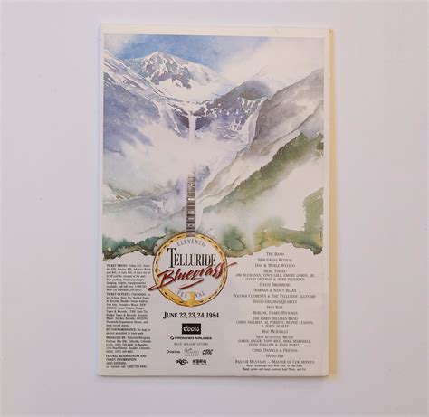 Telluride Bluegrass Festival Poster Brand New X Etsy