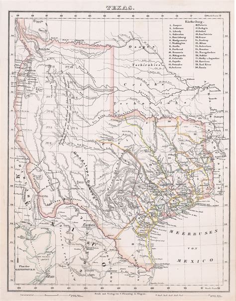 1845 Texas (as a Republic) – New World Cartographic