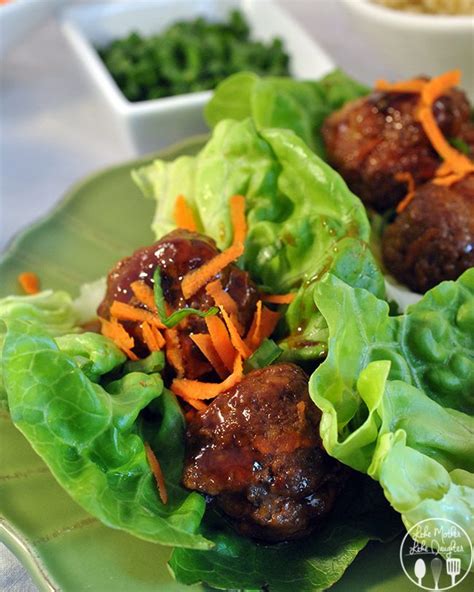 Asian Meatball Lettuce Wraps Like Mother Like Daughter