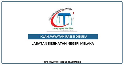 Permohonan Jawatan Kosong Jabatan Kesihatan Negeri Melaka Personel