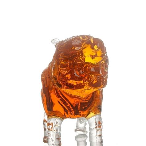 China Luxury Tiger Shape High Borosilicate Glass Bottle For Gin Vodka