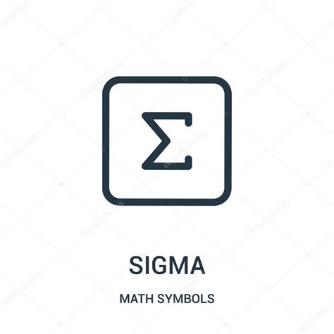 Sigma Vector Icono De La Colecci N De S Mbolos Matem Ticos L Nea