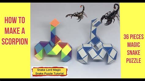 How To Make A Scorpion Pieces Magic Snake Puzzle Youtube