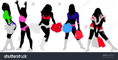 Cheerleaders Vector Stock Vector 33099484 - Shutterstock