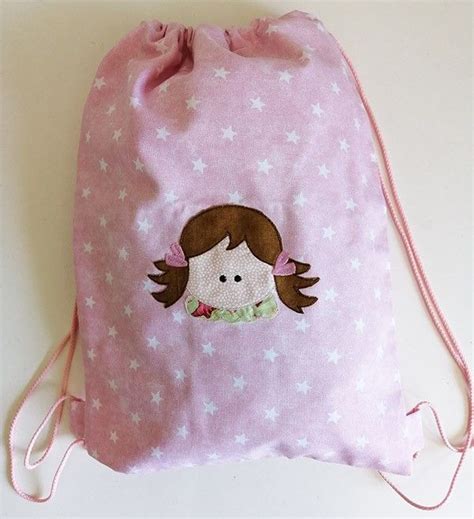 Sacca Asilo Bimba Personalizzata EcoCoccole Sacchi Lara Drawstring