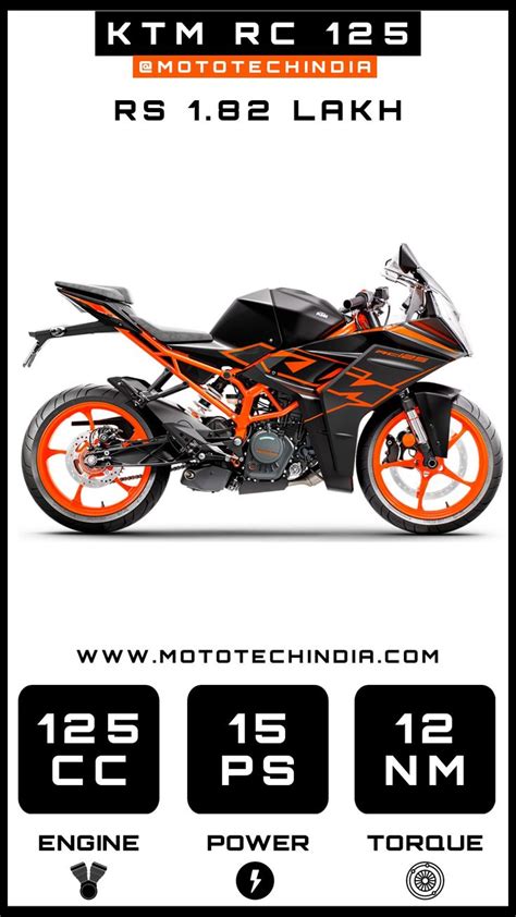 2022 KTM RC 125 | Ktm, Ktm rc, Ktm bike price