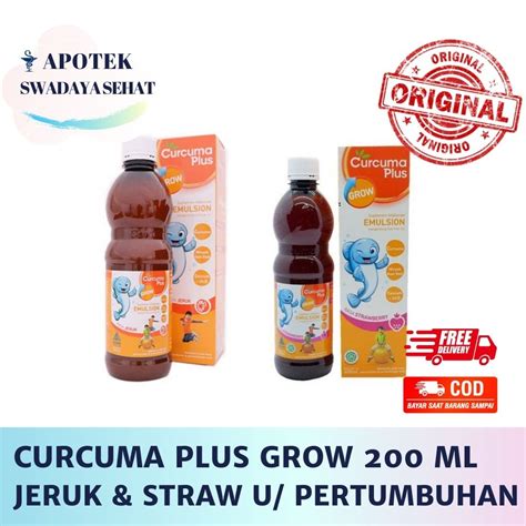 Jual Curcuma Plus Grow Emulsion Ml Rasa Jeruk Dan Strawberry