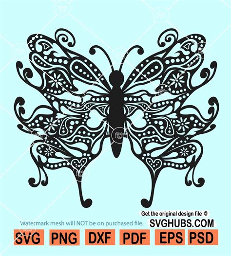 Butterfly mandala SVG, Butterfly svg file, mandala svg, butterfly ...