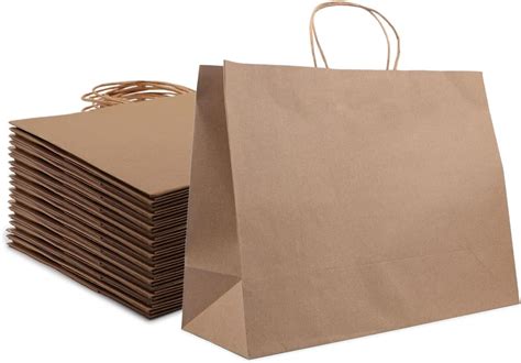 Amazon Amazon Basics Kraft Paper Gift Bags With Handles 16x6x12