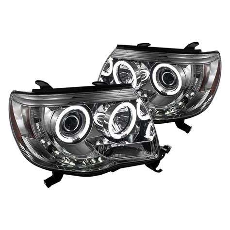 Spyder Toyota Tacoma 2006 Chrome Smoke Halo Projector LED Headlights