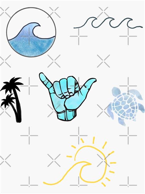 Beach Sticker Pack Sticker For Sale By Juliesdesigns Redbubble