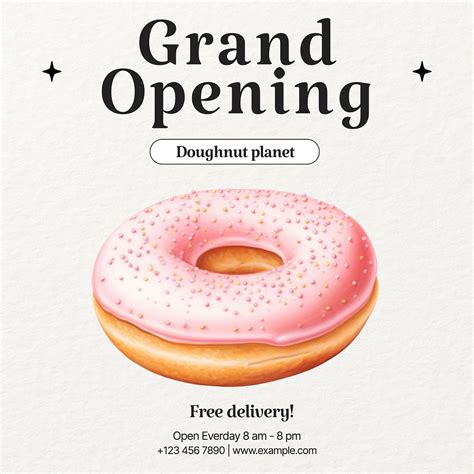 Grand Opening Facebook Post Template Free Photo Rawpixel