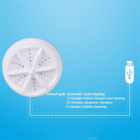 3 In 1 Portable Mini Washing Machine Ultrasonic Turbines Rotating