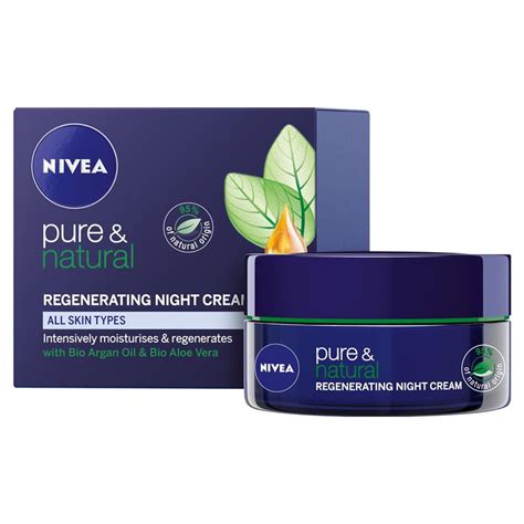 Nivea Pure & Natural Regenerating Night Face Cream | Skin Care ...