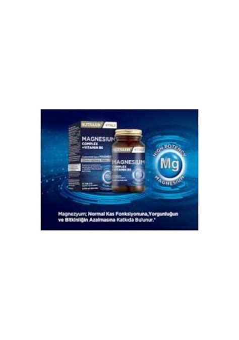 Nutraxin Magnesium Complex Vitamin B6 60 Tablet Fiyatları ve Özellikleri