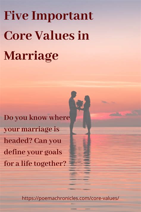 Five Important Core Values In Marriage Core Values Marriage Goals Marriage